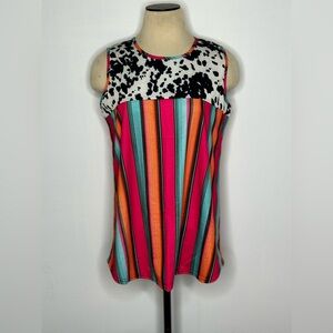 Colorful Striped Women's Top